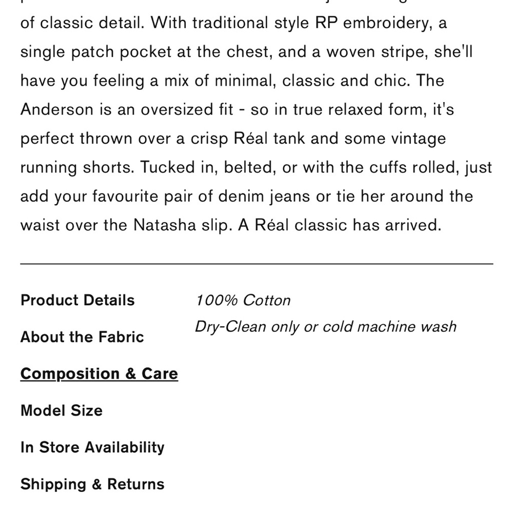 Realisation Par Anderson Button Down - Picture 6 of 9